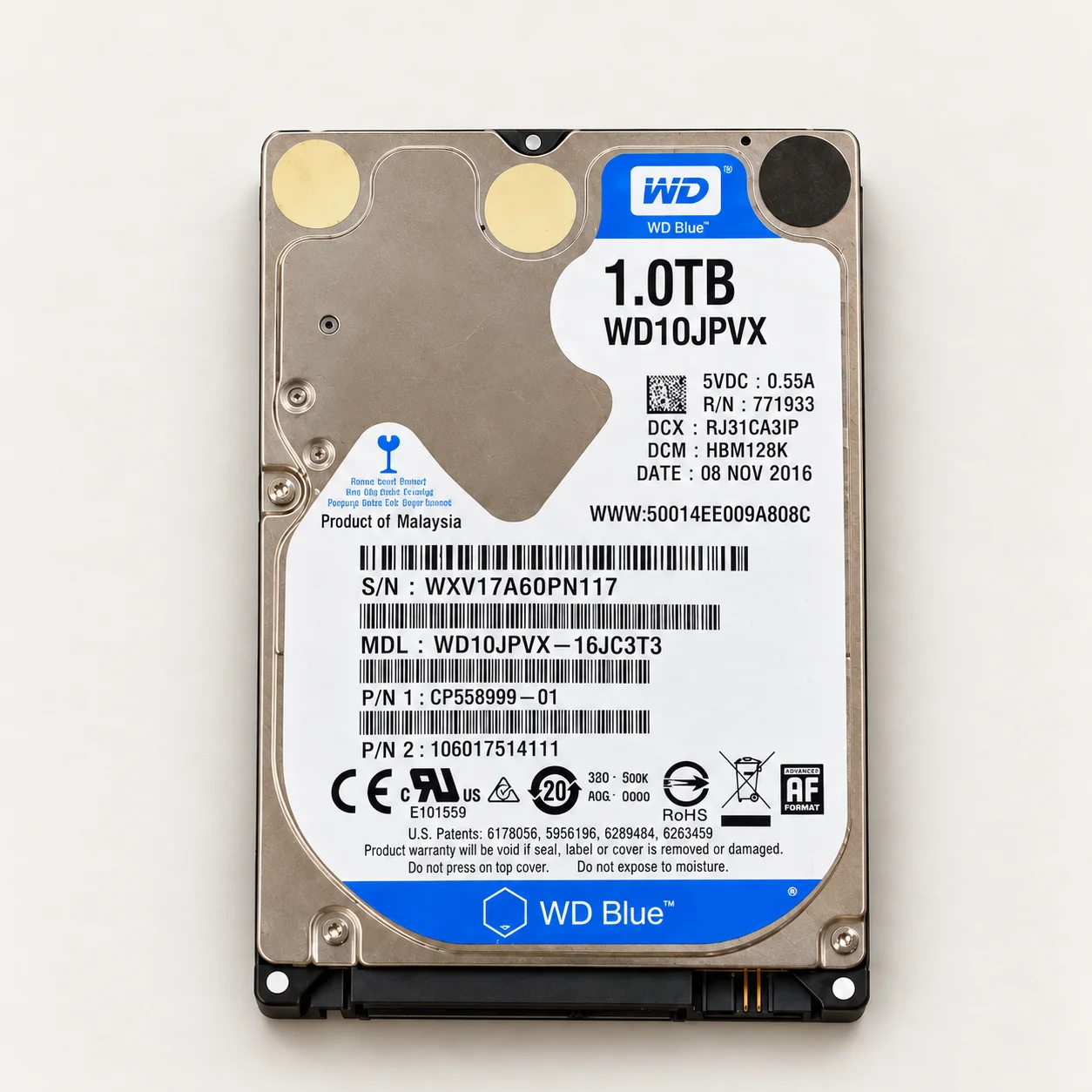 1TB SATA Hard Disk Drive (HDD)